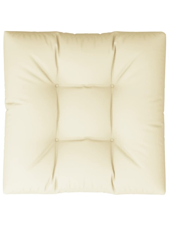 Poduška na palety krémová 70 x 70 x 12 cm textil