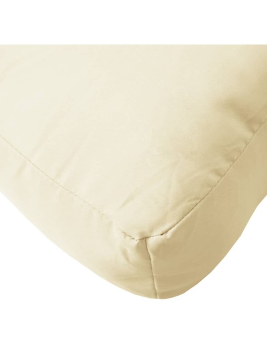 Poduška na palety krémová 70 x 70 x 12 cm textil