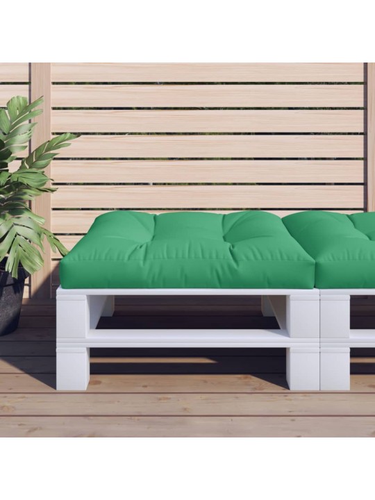 Poduška na palety zelená 70 x 70 x 12 cm textil
