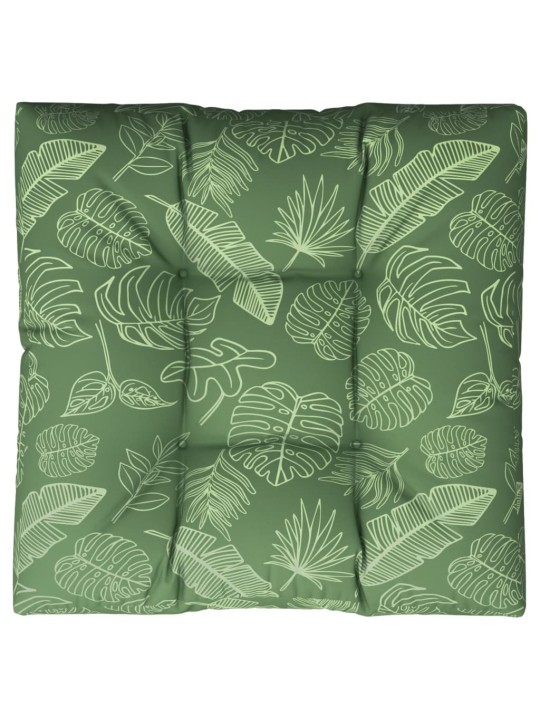 Poduška na palety vzor listů 70 x 70 x 12 cm textil
