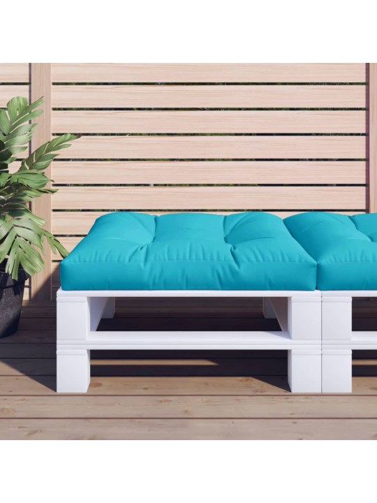 Poduška na palety tyrkysová 70 x 70 x 12 cm textil