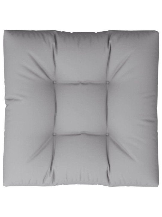 Poduška na palety šedá 80 x 80 x 12 cm textil