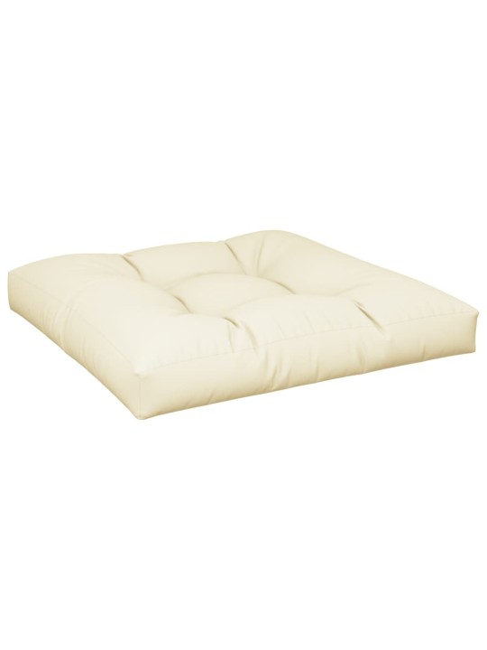 Poduška na palety krémová 80 x 80 x 12 cm textil