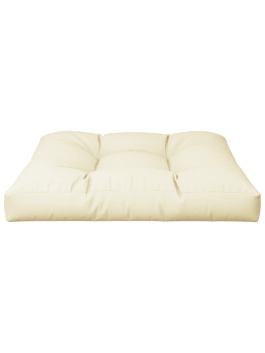 Poduška na palety krémová 80 x 80 x 12 cm textil