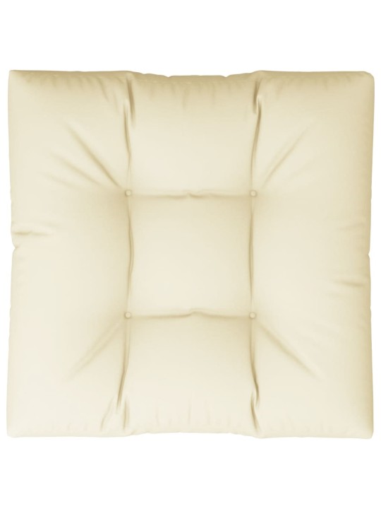 Poduška na palety krémová 80 x 80 x 12 cm textil