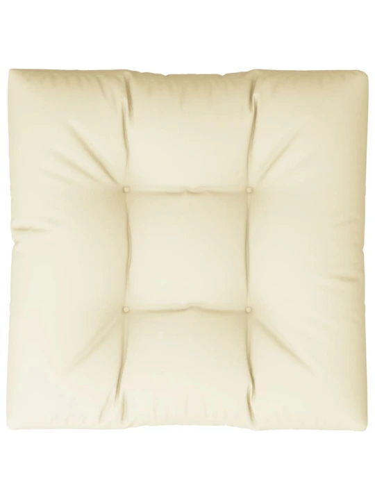Poduška na palety krémová 80 x 80 x 12 cm textil