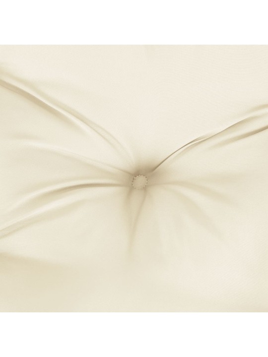 Poduška na palety krémová 80 x 80 x 12 cm textil