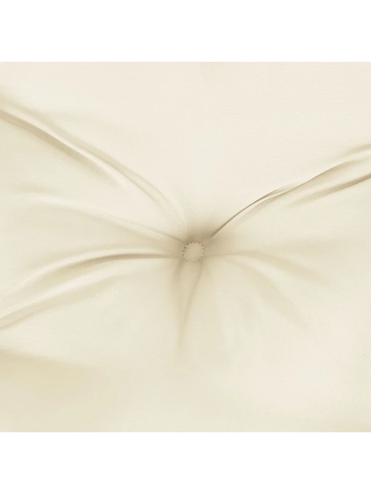 Poduška na palety krémová 80 x 80 x 12 cm textil
