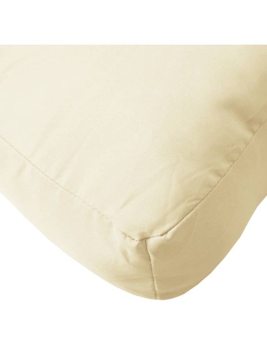 Poduška na palety krémová 80 x 80 x 12 cm textil