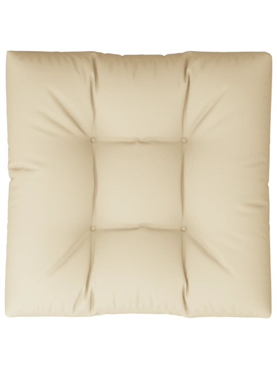 Poduška na palety béžová 80 x 80 x 12 cm textil