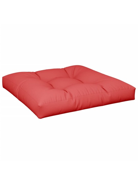 Poduška na palety červená 80 x 80 x 12 cm textil