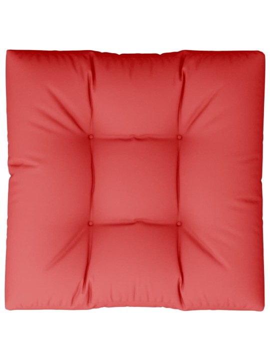 Poduška na palety červená 80 x 80 x 12 cm textil