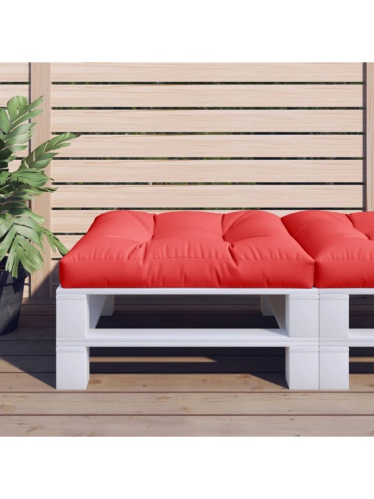 Poduška na palety červená 80 x 80 x 12 cm textil