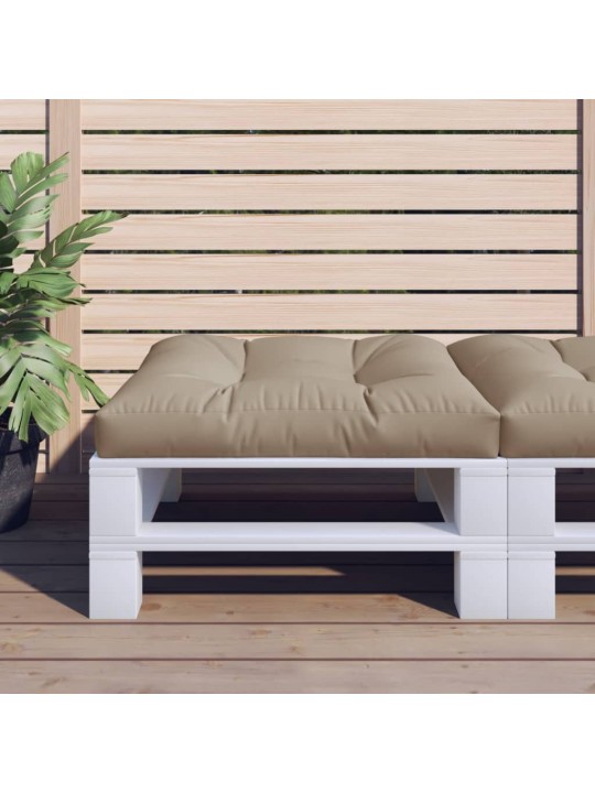 Poduška na palety taupe 80 x 80 x 12 cm textil