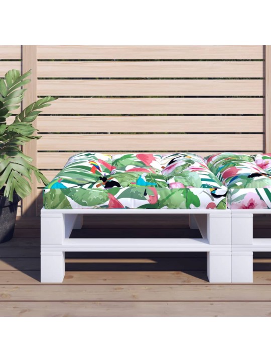 Poduška na palety vícebarevná 80 x 80 x 12 cm textil