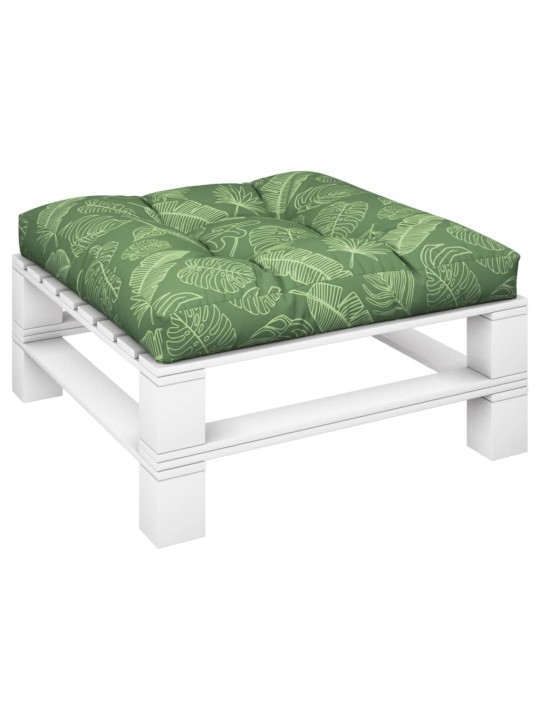 Poduška na palety vzor listů 80 x 80 x 12 cm textil