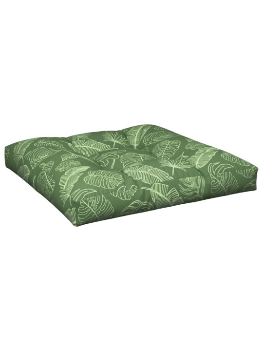 Poduška na palety vzor listů 80 x 80 x 12 cm textil