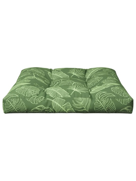 Poduška na palety vzor listů 80 x 80 x 12 cm textil