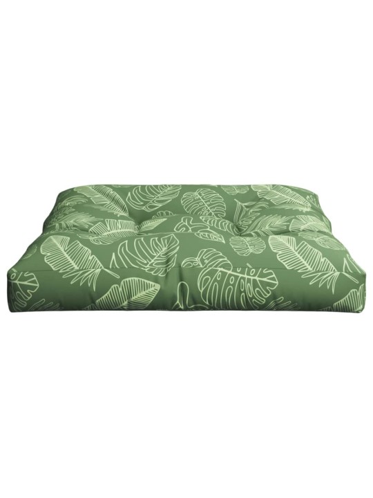 Poduška na palety vzor listů 80 x 80 x 12 cm textil
