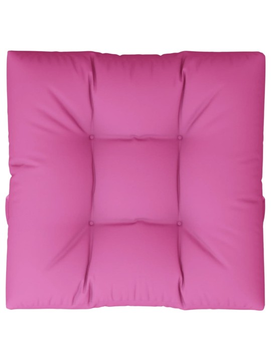 Poduška na palety růžová 80 x 80 x 12 cm textil