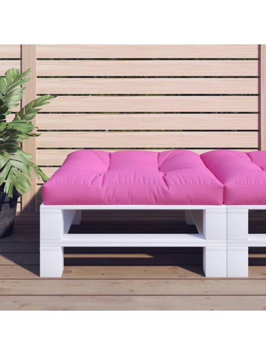 Poduška na palety růžová 80 x 80 x 12 cm textil