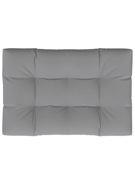 Poduška na palety šedá 120 x 80 x 12 cm textil