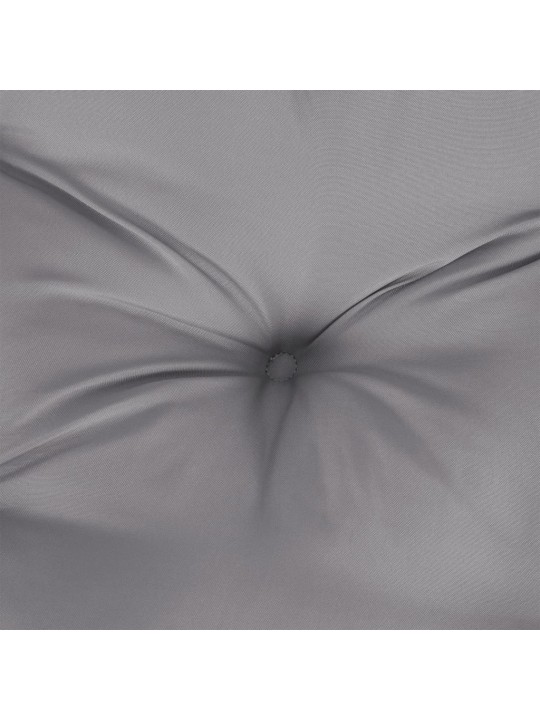 Poduška na palety šedá 120 x 80 x 12 cm textil