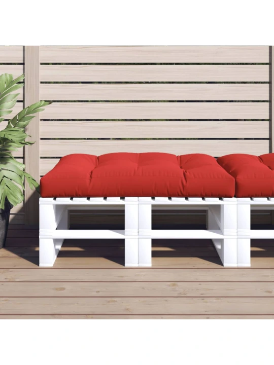 Poduška na palety červená 120 x 80 x 12 cm textil