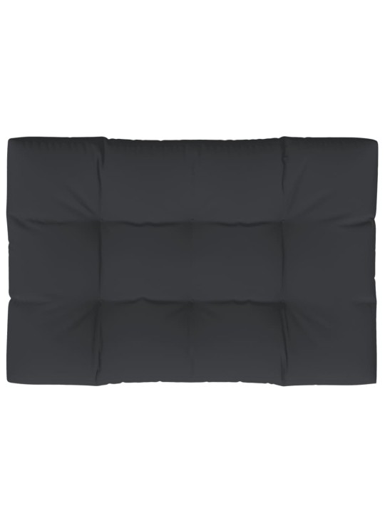 Poduška na palety černá 120 x 80 x 12 cm textil
