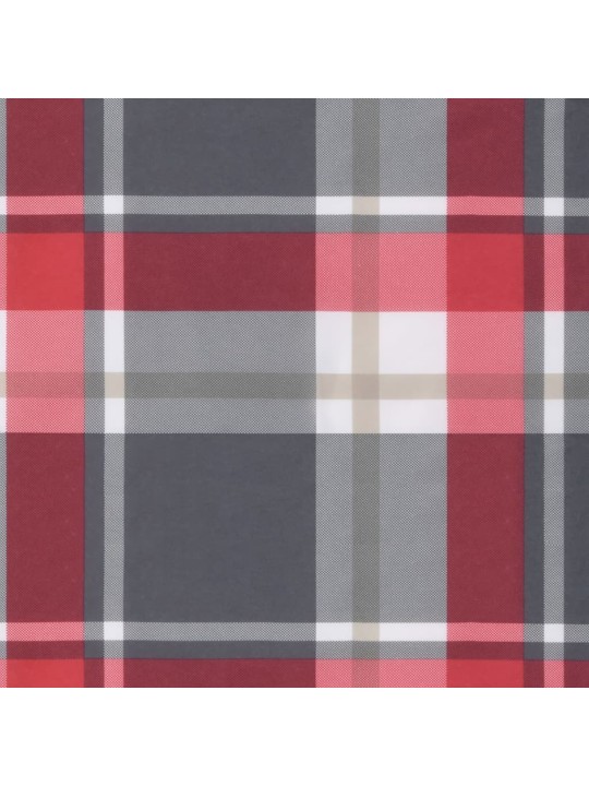 Poduška na palety červená károvaná 120 x 80 x 12 cm textil