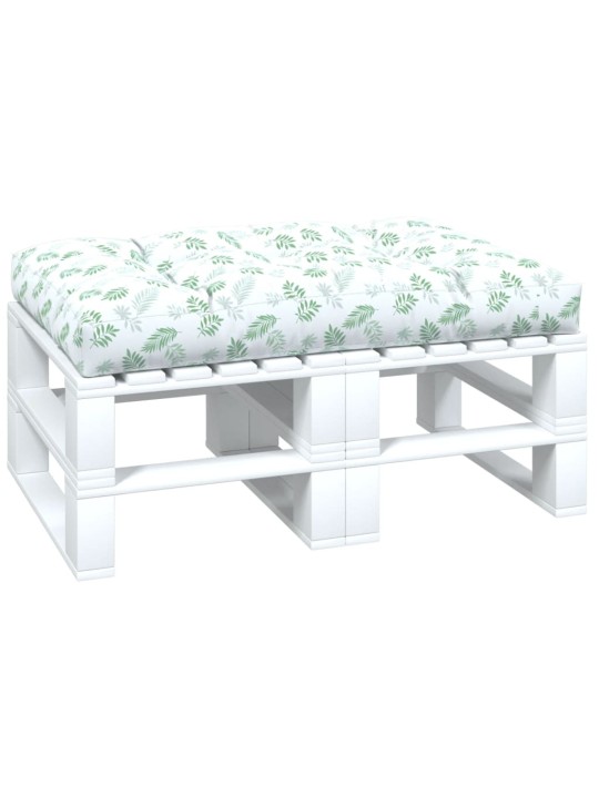 Poduška na palety vzor listů 120 x 80 x 12 cm textil