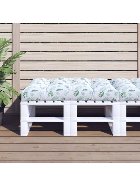 Poduška na palety vzor listů 120 x 80 x 12 cm textil