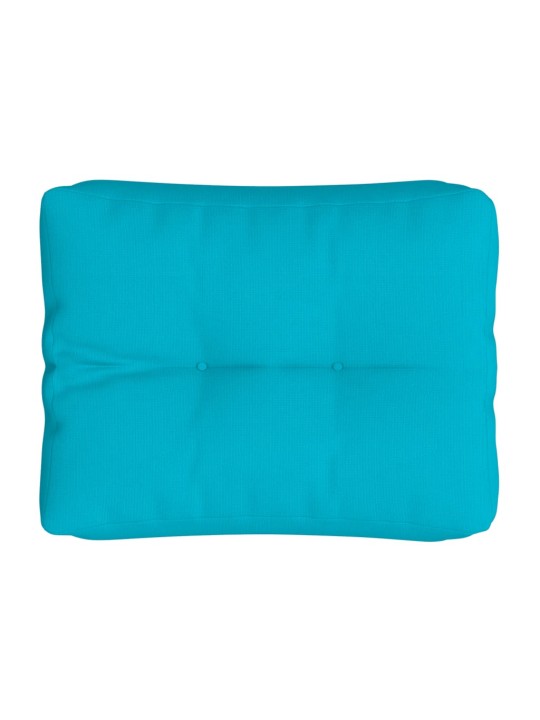 Poduška na palety tyrkysová 50 x 40 x 12 cm textil
