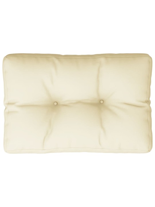 Poduška na palety krémová 60 x 40 x 12 cm textil