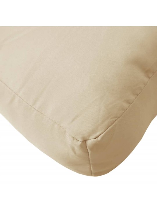 Poduška na palety béžová 60 x 40 x 12 cm textil