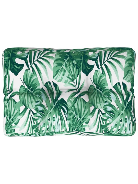 Poduška na palety vzor listů 60 x 40 x 12 cm textil