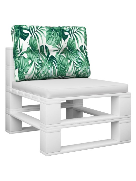 Poduška na palety vzor listů 60 x 40 x 12 cm textil