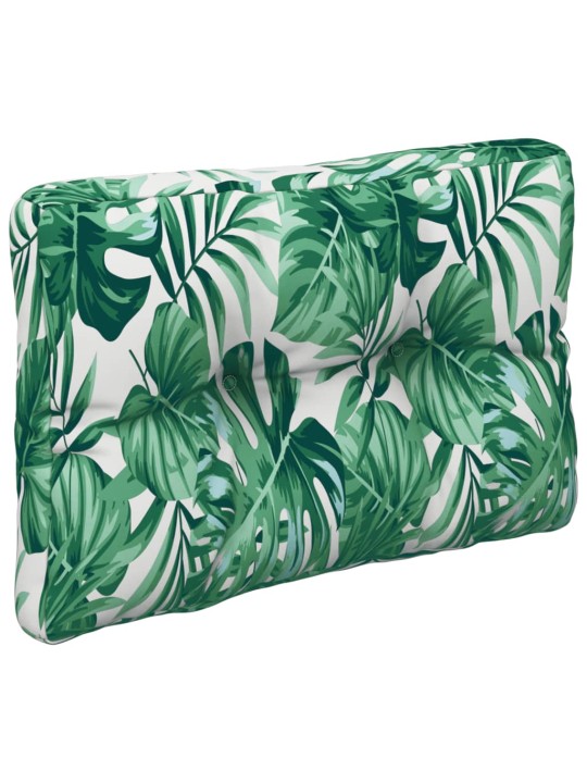 Poduška na palety vzor listů 60 x 40 x 12 cm textil