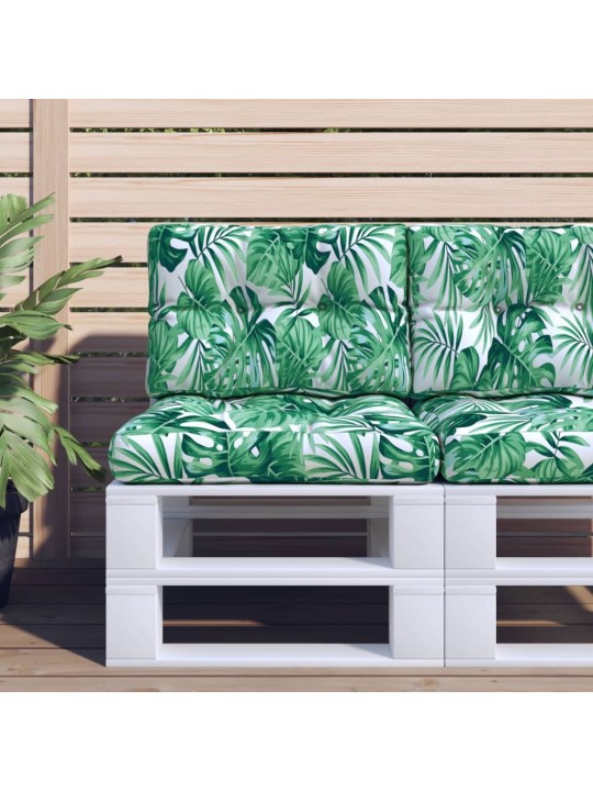Poduška na palety vzor listů 60 x 40 x 12 cm textil