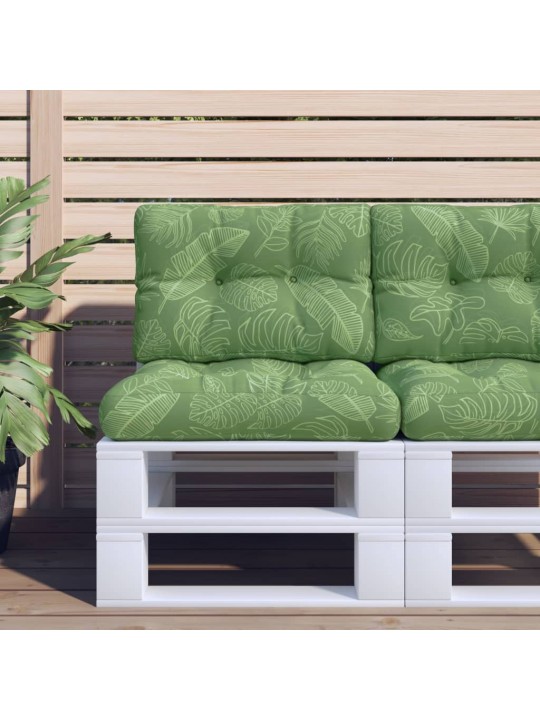 Poduška na palety vzor listů 60 x 40 x 12 cm textil