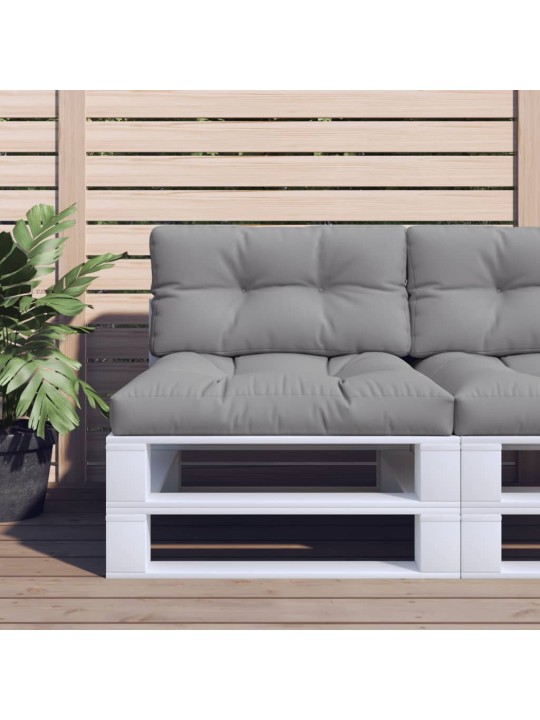 Poduška na palety šedá 70 x 40 x 12 cm textil