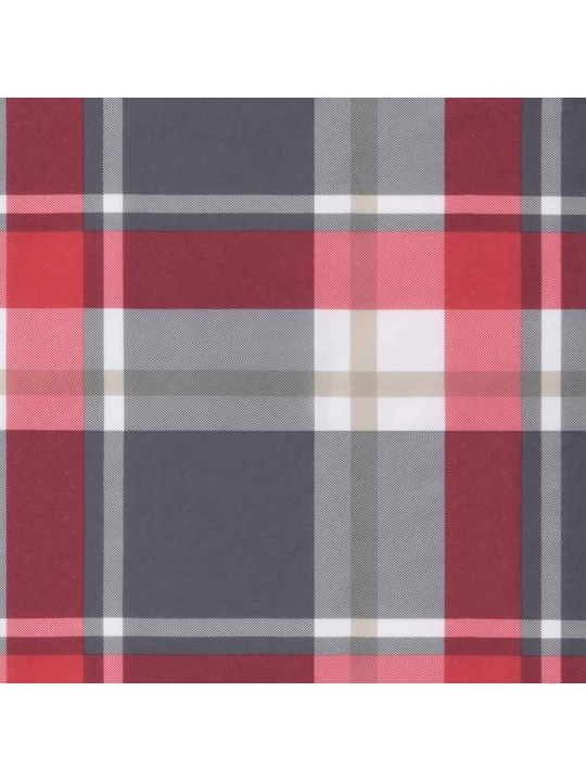 Poduška na palety červená károvaná 70 x 40 x 12 cm textil
