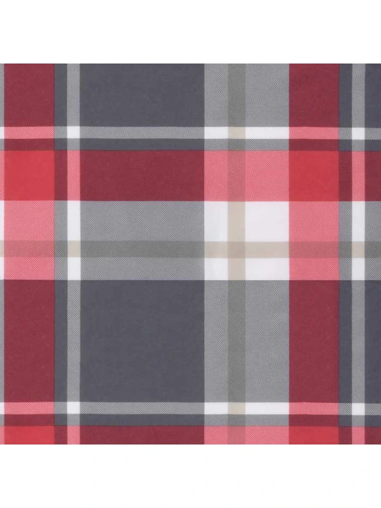 Poduška na palety červená károvaná 70 x 40 x 12 cm textil