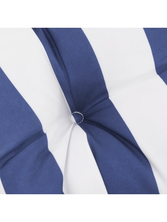 Poduška na palety modré a bílé pruhy 70 x 40 x 12 cm textil