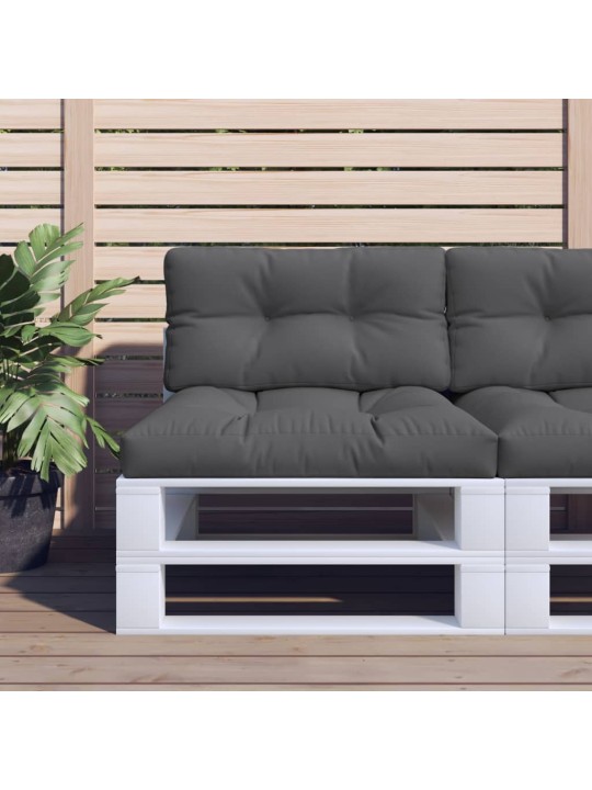 Poduška na palety antracitová 80 x 40 x 12 cm textil