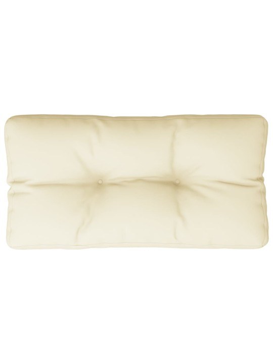 Poduška na palety krémová 80 x 40 x 12 cm textil