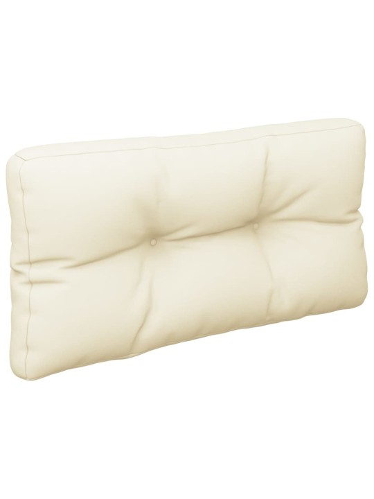 Poduška na palety krémová 80 x 40 x 12 cm textil