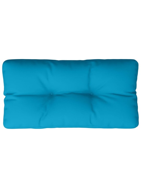 Poduška na palety světle modrá 80 x 40 x 12 cm textil