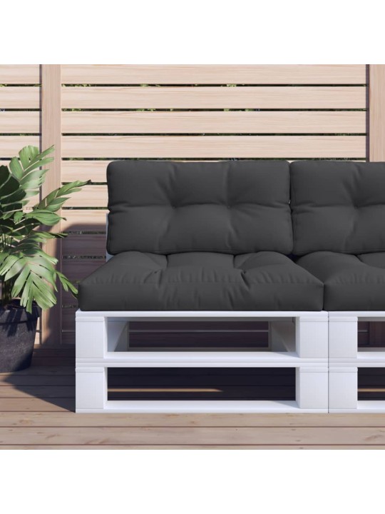 Poduška na palety černá 80 x 40 x 12 cm textil