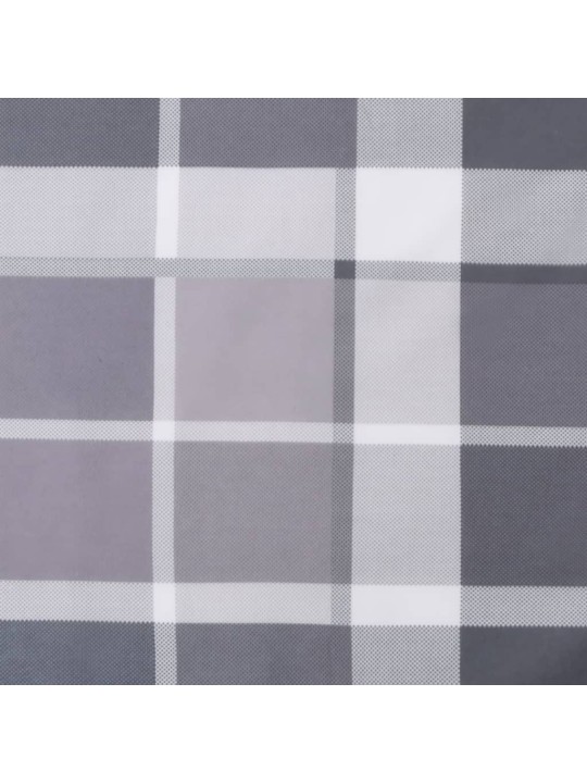 Poduška na palety šedá károvaná 80 x 40 x 10 cm textil